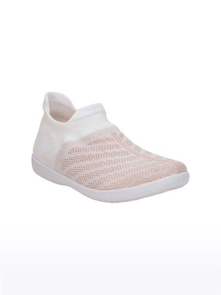 Women's Gliders Woven White Casual Slip-ons