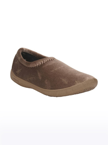 Women's Gliders Lycra Brown Casual Slip-ons