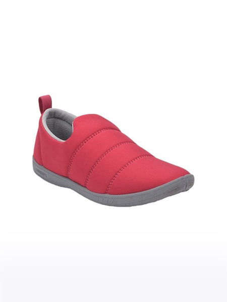 Women's Gliders Lycra Red Casual Slip-ons