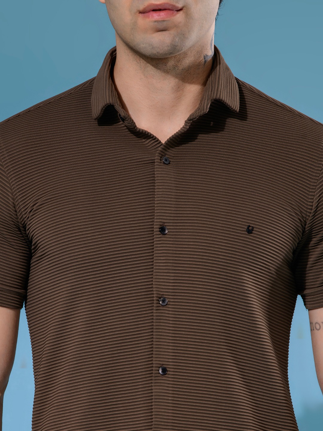 ALBION MENS NEW GARAGE 2 (BROWN) SHIRT