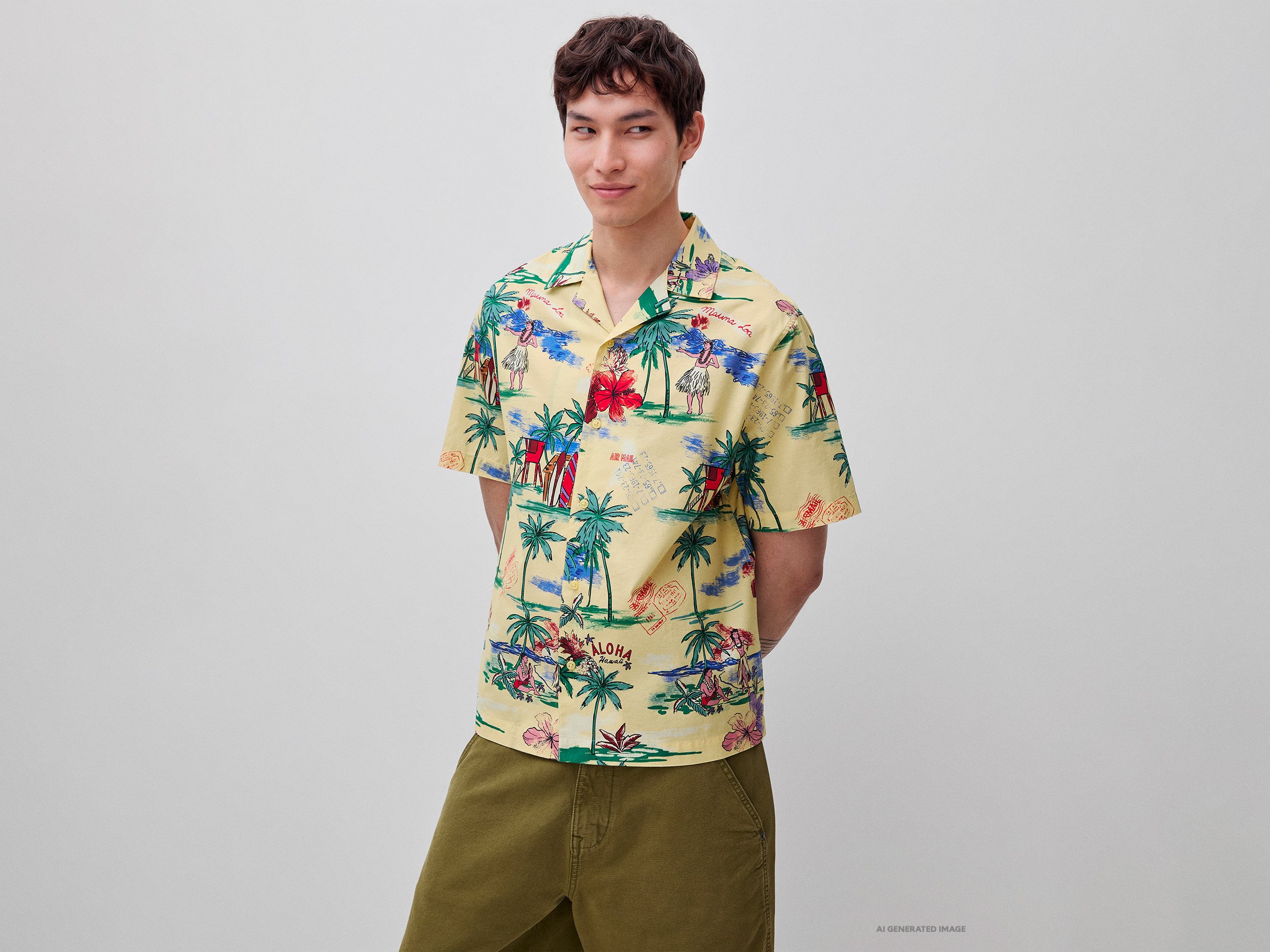 Printed short-sleeved shirt
