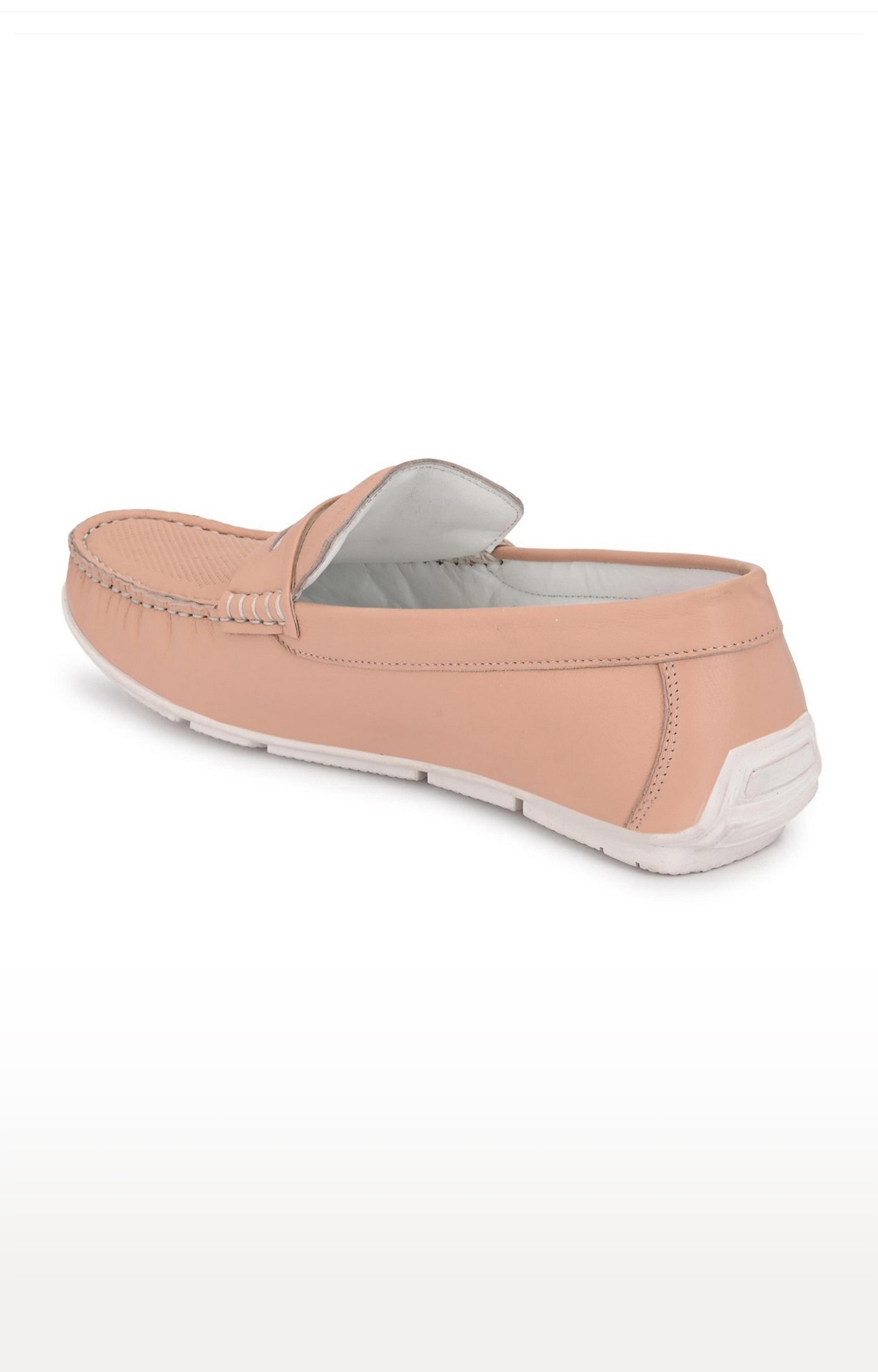 Hitz | Hitz Pink Genuine Leather Casual Loafers for Men with Slip-On Fastening 1