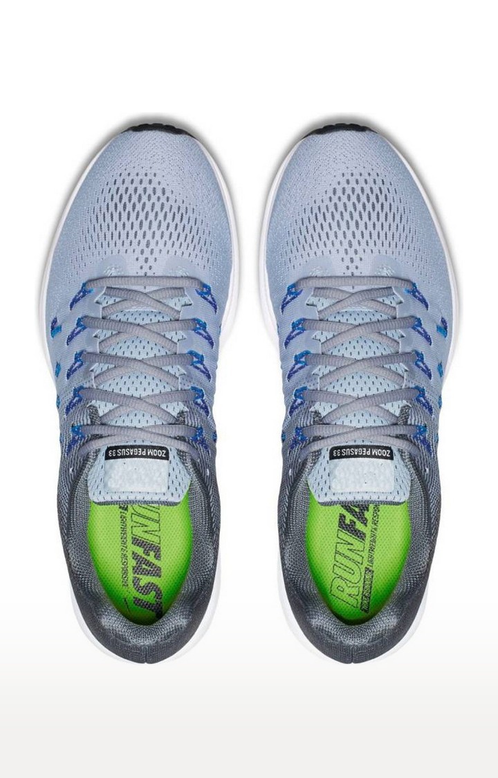 Men's Blue Polyester Running Shoes