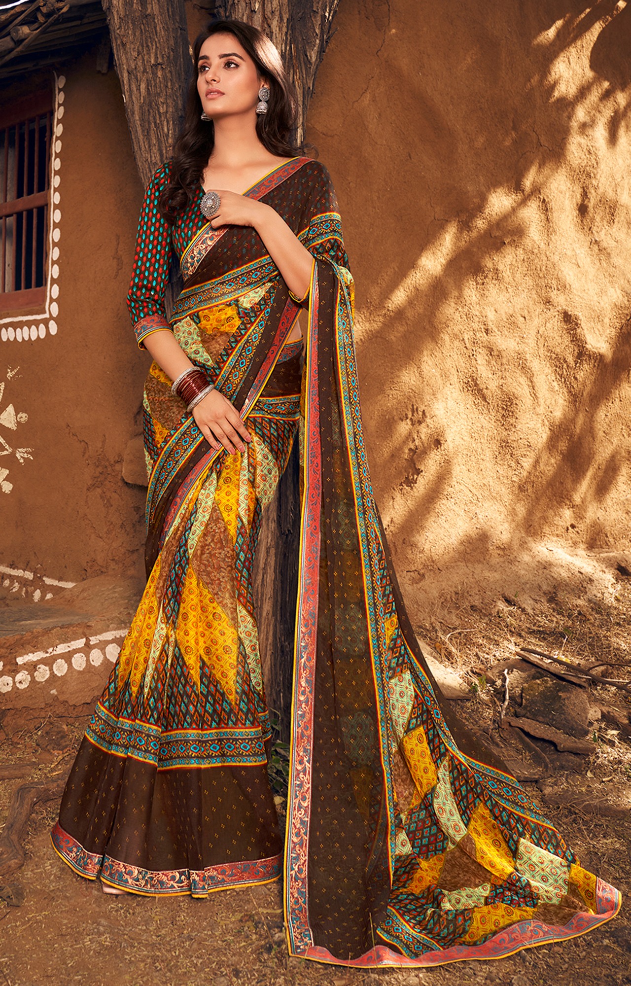 Women Multicolor Chiffon Printed Saree-S_L21SHUBHLABH31007SSR01