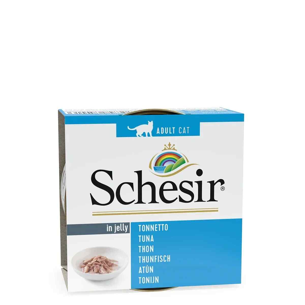 Schesir Tuna Whole Meat & Rice in Jelly Cat Wet Food Can, 50g