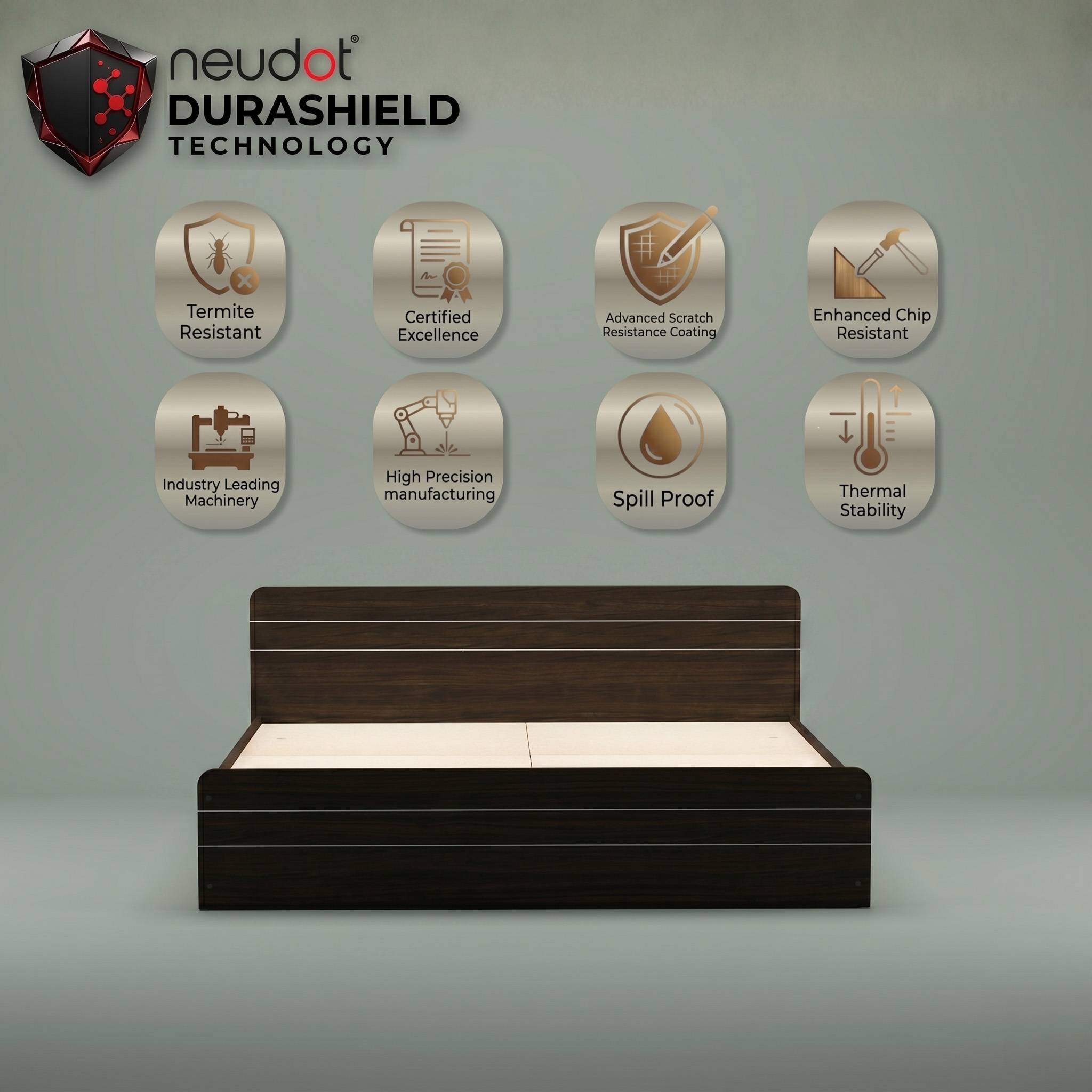 Valancia Queen Size Box Bed - Wenge
