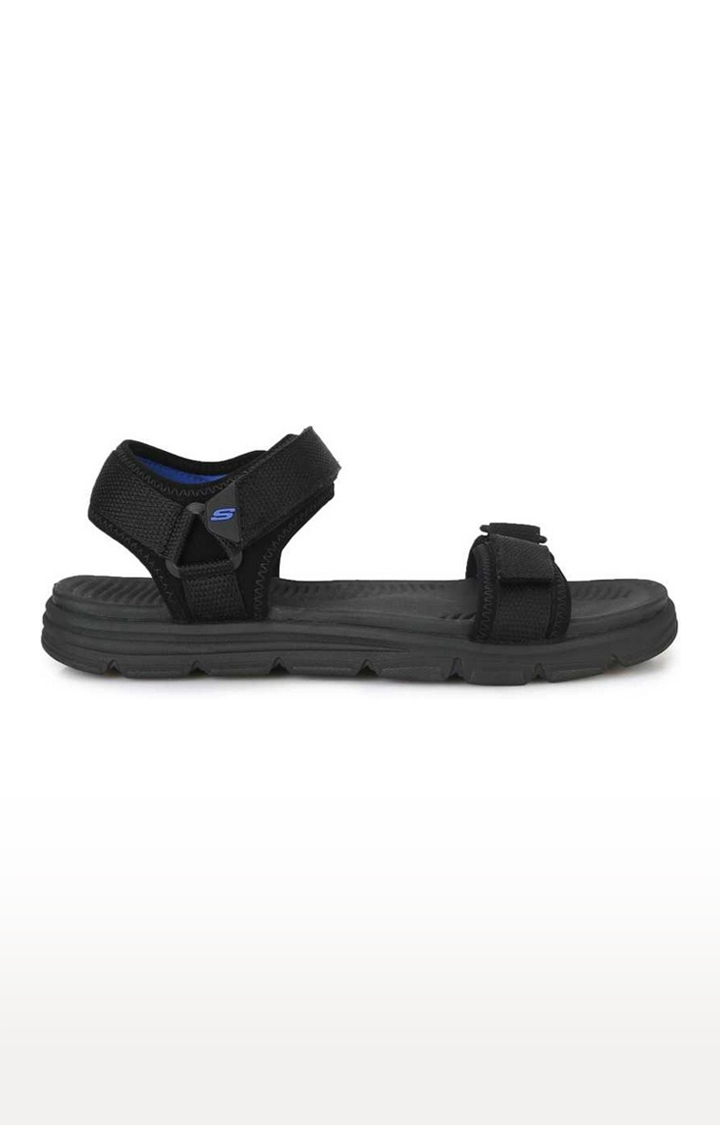 Buy SKECHERS Navy Go Recover Synthetic Leather Slipon Men's Sandals |  Shoppers Stop