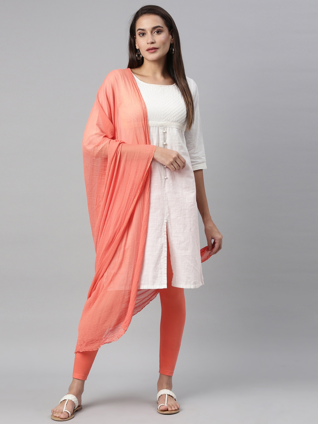 Twin Birds Women'S Matching Shawl With Ankle Legging Combo
