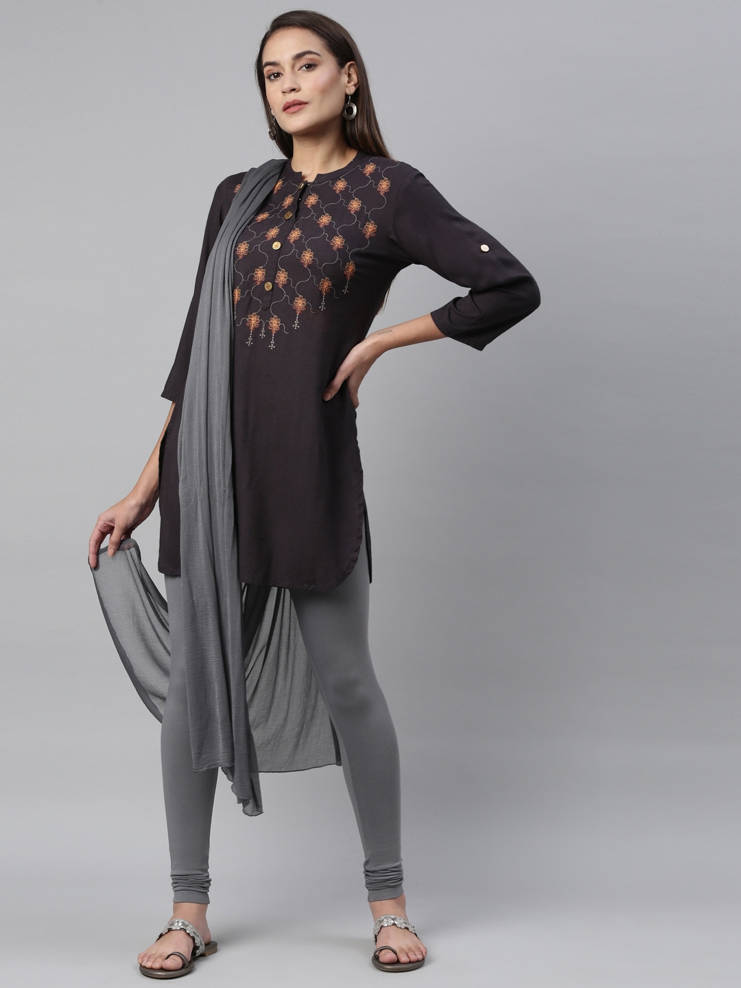 Vibrant Grey Printed Modal Silk Kurti With Matching Pants – Chandler  Fashions-cheohanoi.vn