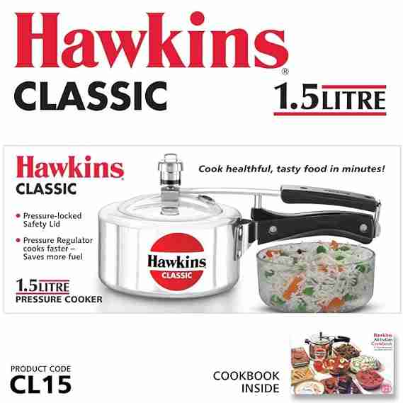HAWKINS HOUSEHOLD COOKER ALMUNIUM CLASSIC