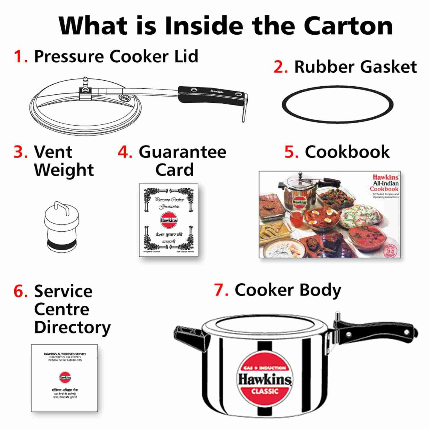 HAWKINS HOUSEHOLD COOKER ALMUNIUM CLASSIC INDUCTION