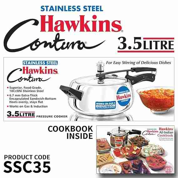 HAWKINS HOUSEHOLD COOKER STEEL CONTURA STEEL