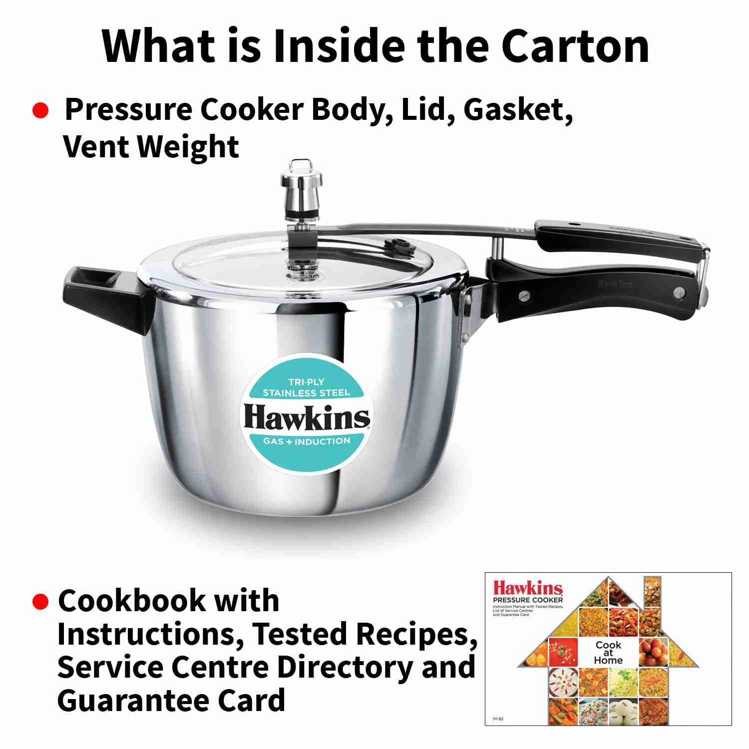 HAWKINS HOUSEHOLD COOKER STEEL TRI PLY