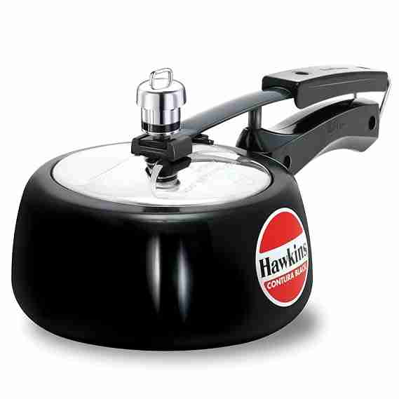 HAWKINS HOUSEHOLD COOKER ALMUNIUM CONTURA BLACK