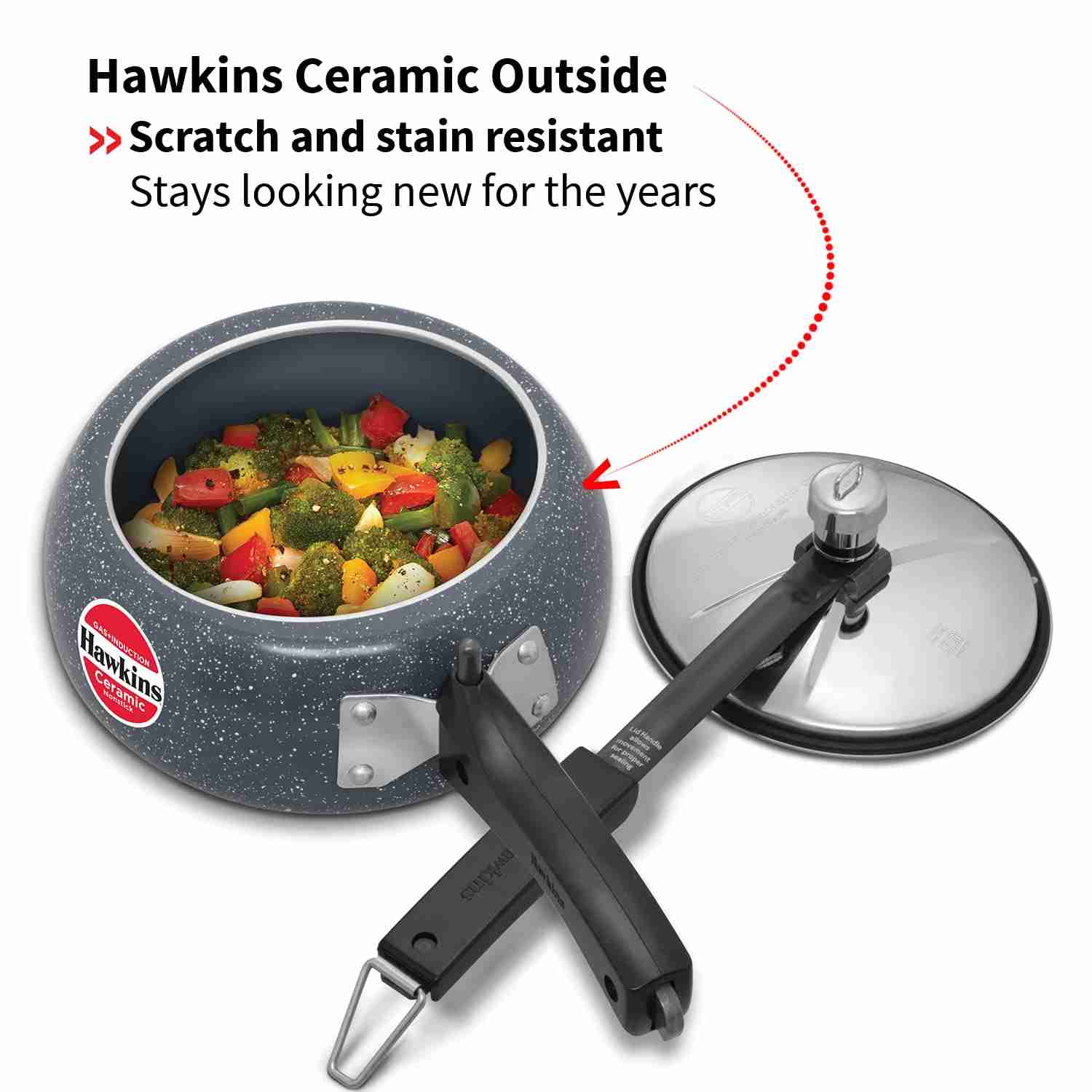HAWKINS HOUSEHOLD COOKER ALMUNIUM CERAMIC