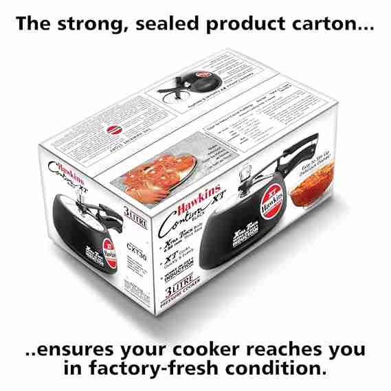 HAWKINS HOUSEHOLD COOKER ALMUNIUM CONTURA BLACK XT