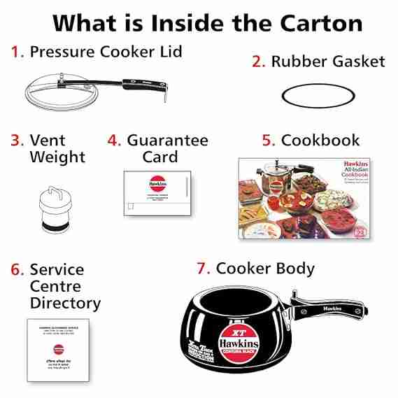 HAWKINS HOUSEHOLD COOKER ALMUNIUM CONTURA BLACK XT