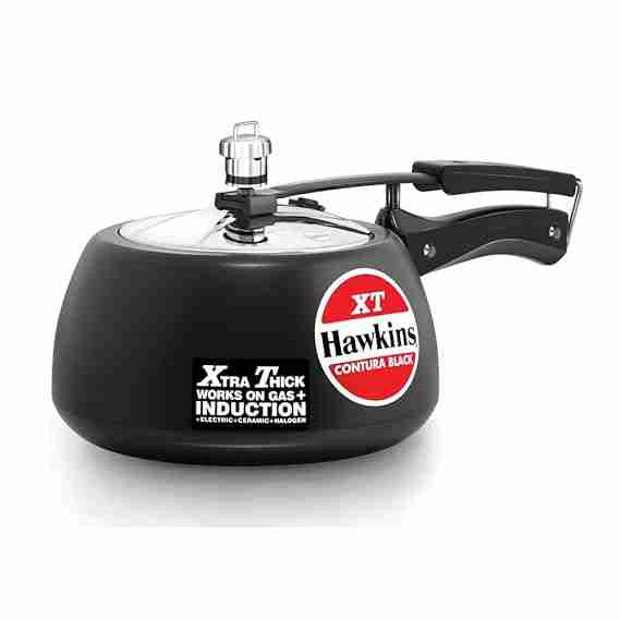 HAWKINS HOUSEHOLD COOKER ALMUNIUM CONTURA BLACK XT