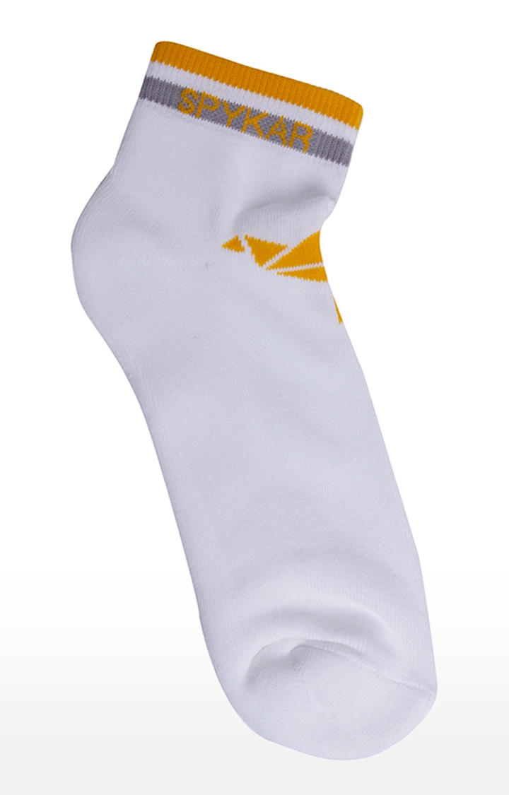 spykar | Spykar White And Grey Solid Socks - Pair Of 2 1