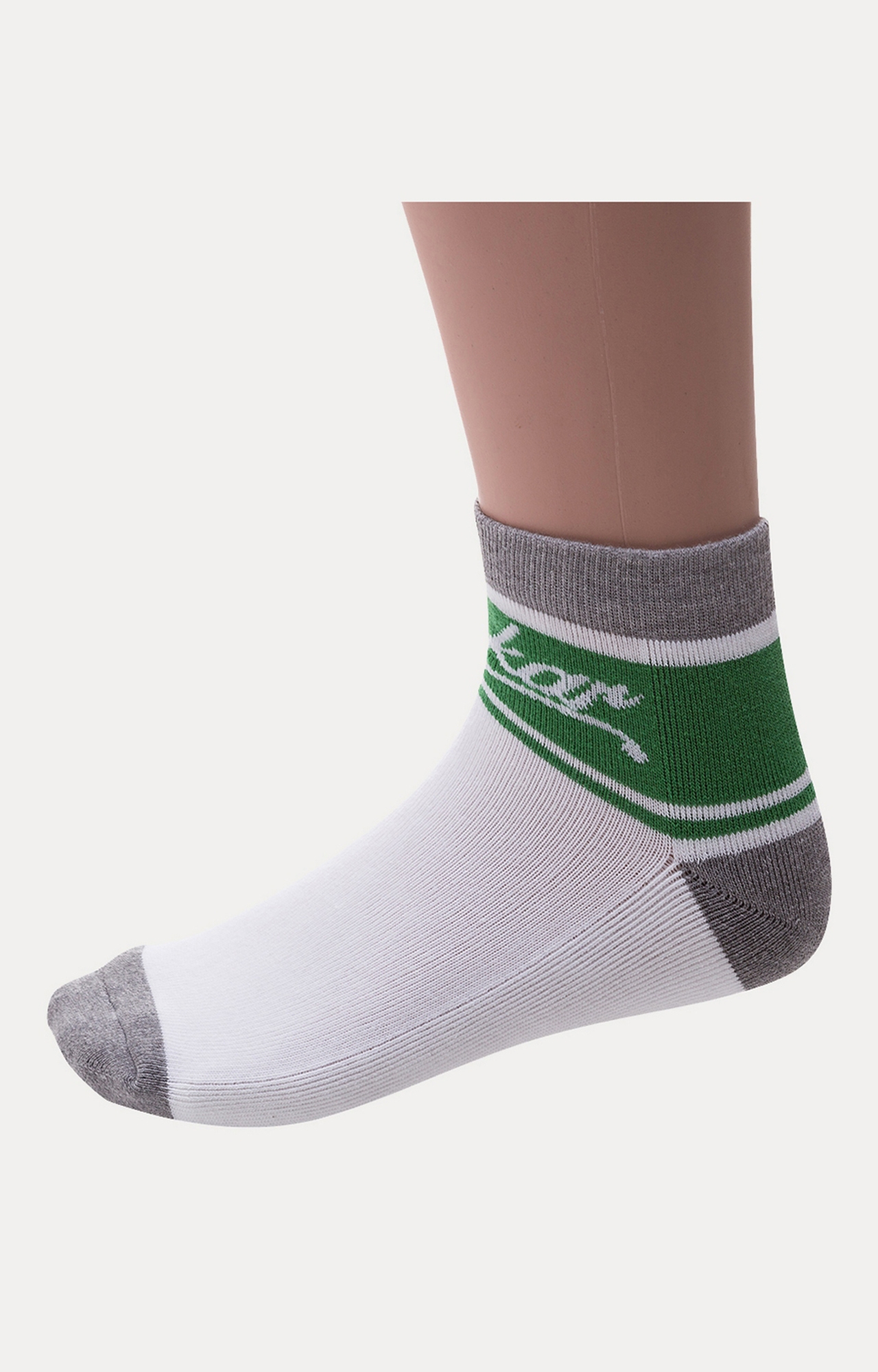 spykar | Spykar White & Grey Printed Ankle Length Socks - Pair Of 2 2