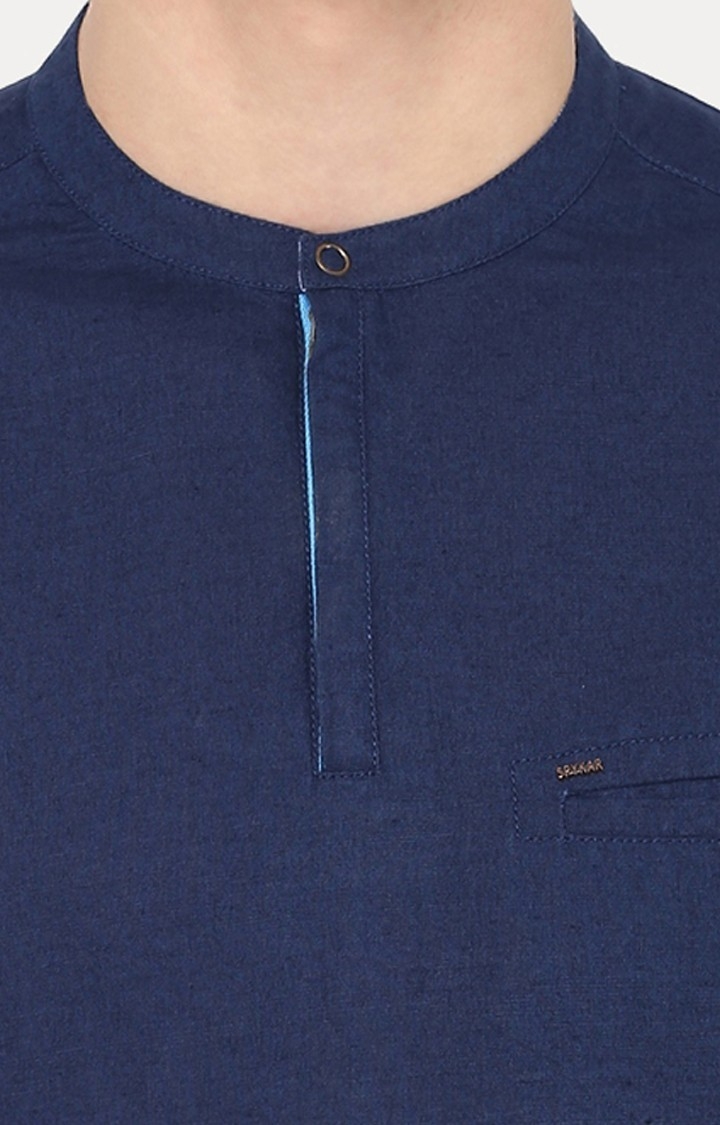 spykar | Men's Blue Cotton Solid Casual Shirts 3