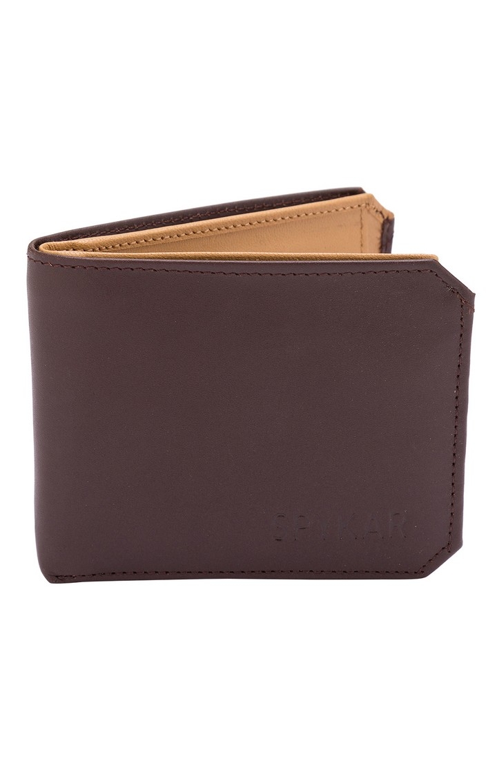 spykar | Spykar Brown Solid Leather Wallets 2