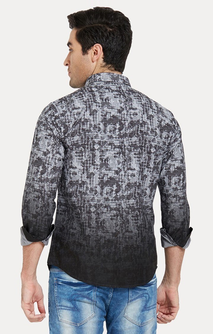 spykar | Men's Black Cotton Printed Casual Shirts 3