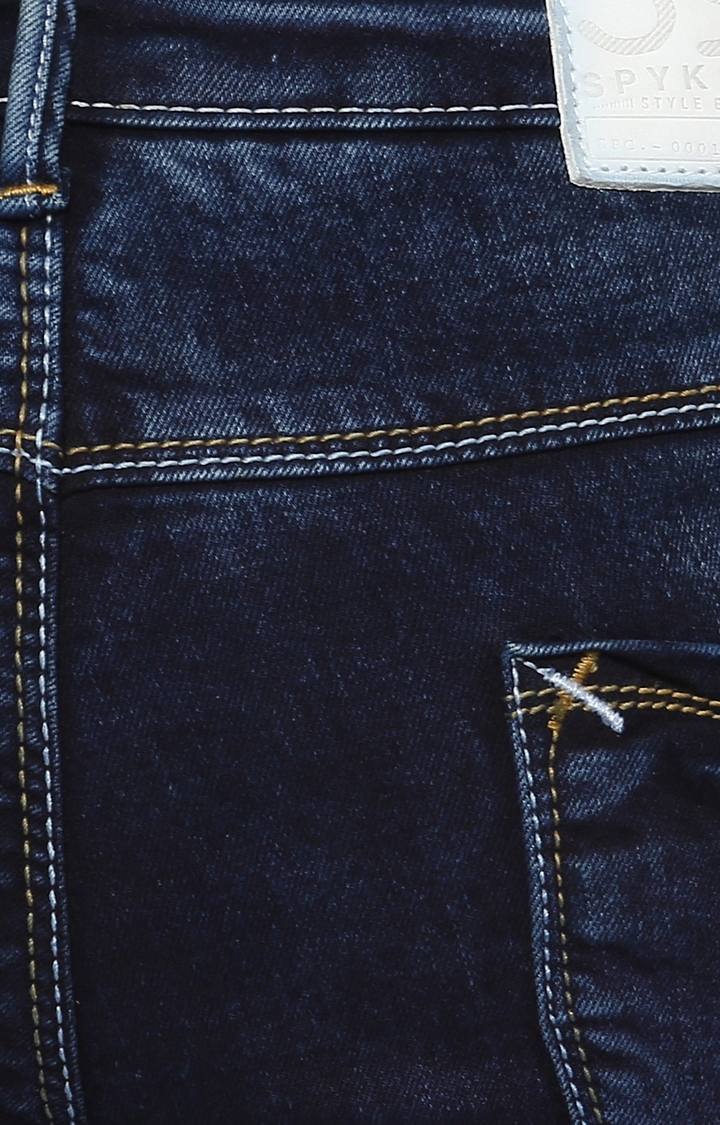 spykar | Men's Blue Cotton Solid Skinny Jeans 4