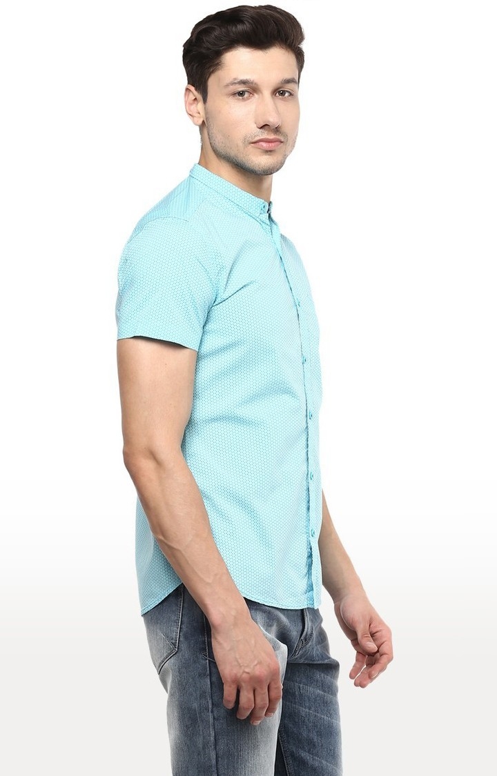 spykar | Men's Blue Cotton Printed Casual Shirts 2