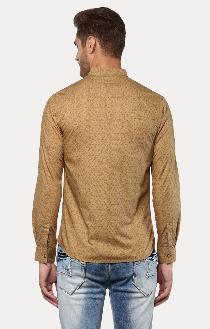spykar | Men's Brown Cotton Printed Casual Shirts 3