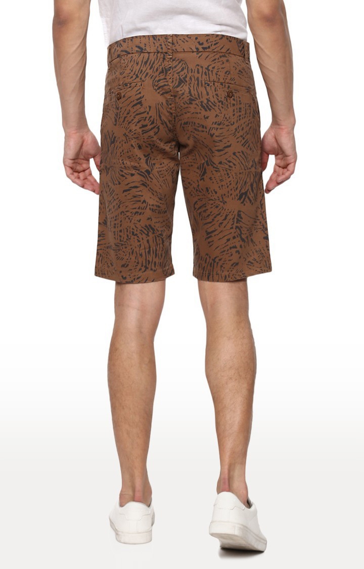 spykar | Men's Brown Cotton Printed Shorts 2