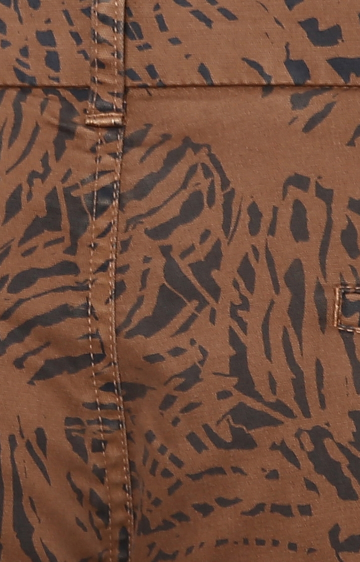 spykar | Men's Brown Cotton Printed Shorts 3