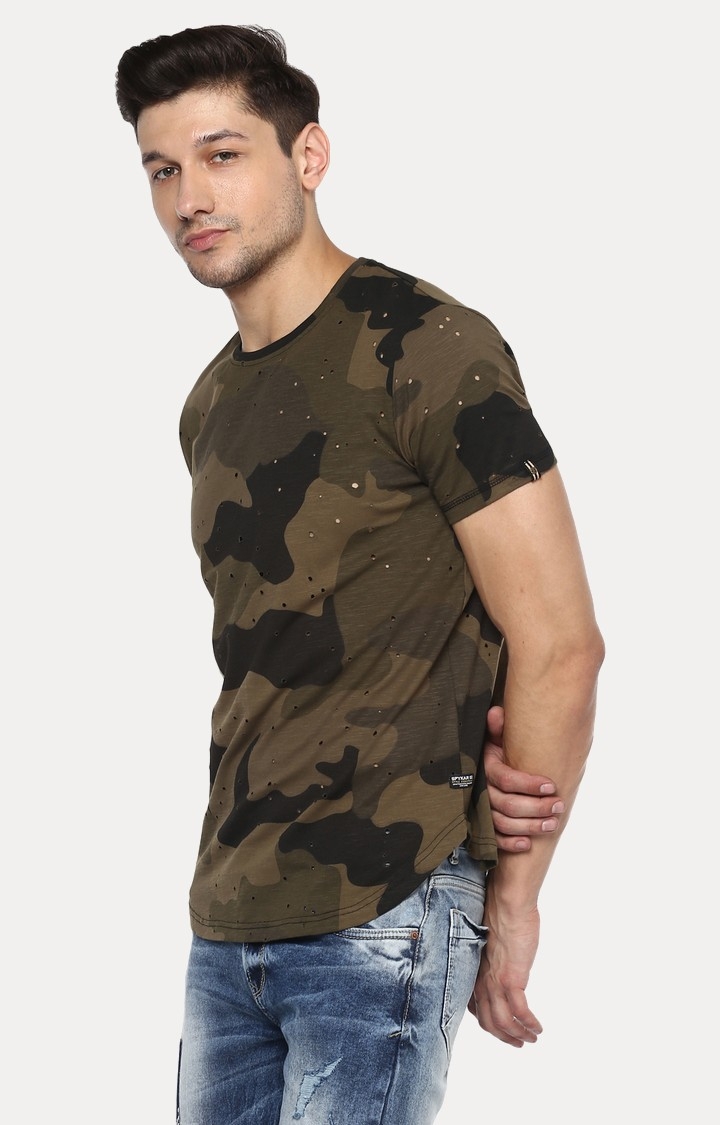 spykar | Spykar Multicolor Cotton Slim Fit T-Shirt For Men 2