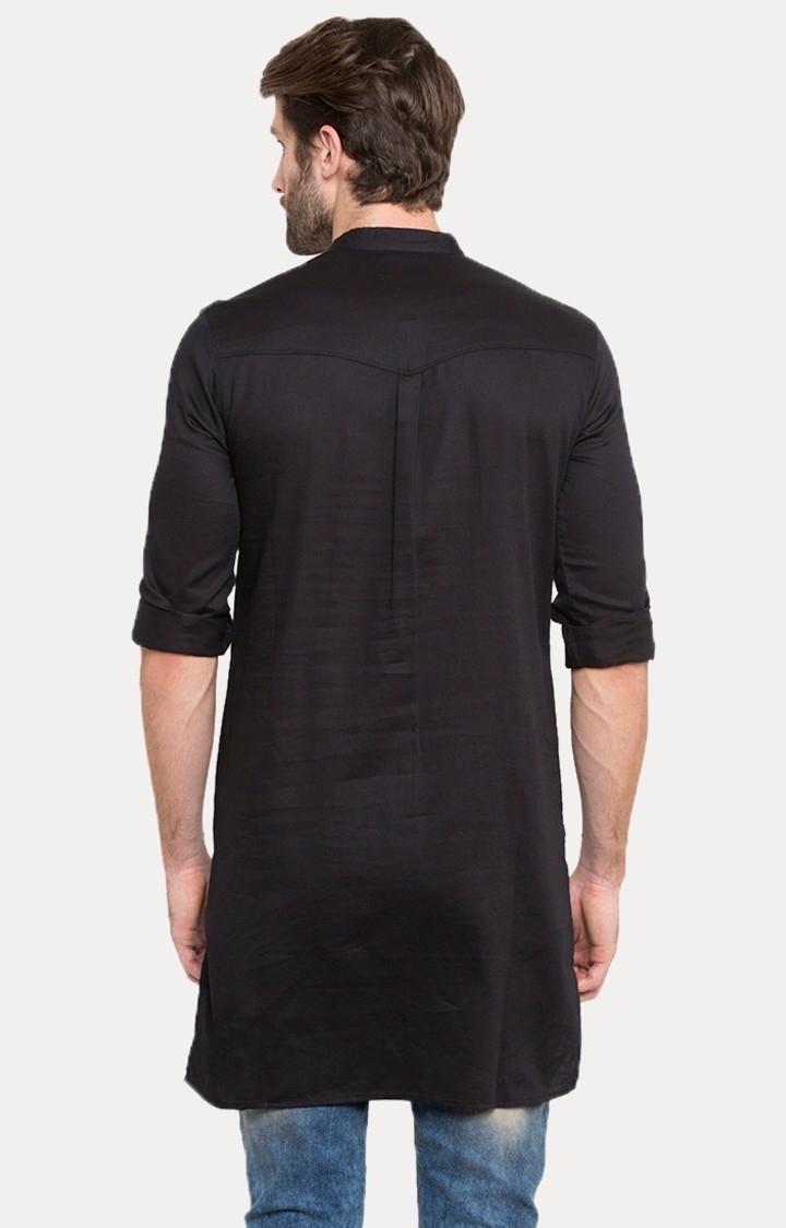 spykar | Men's Black Cotton Solid Casual Shirts 4