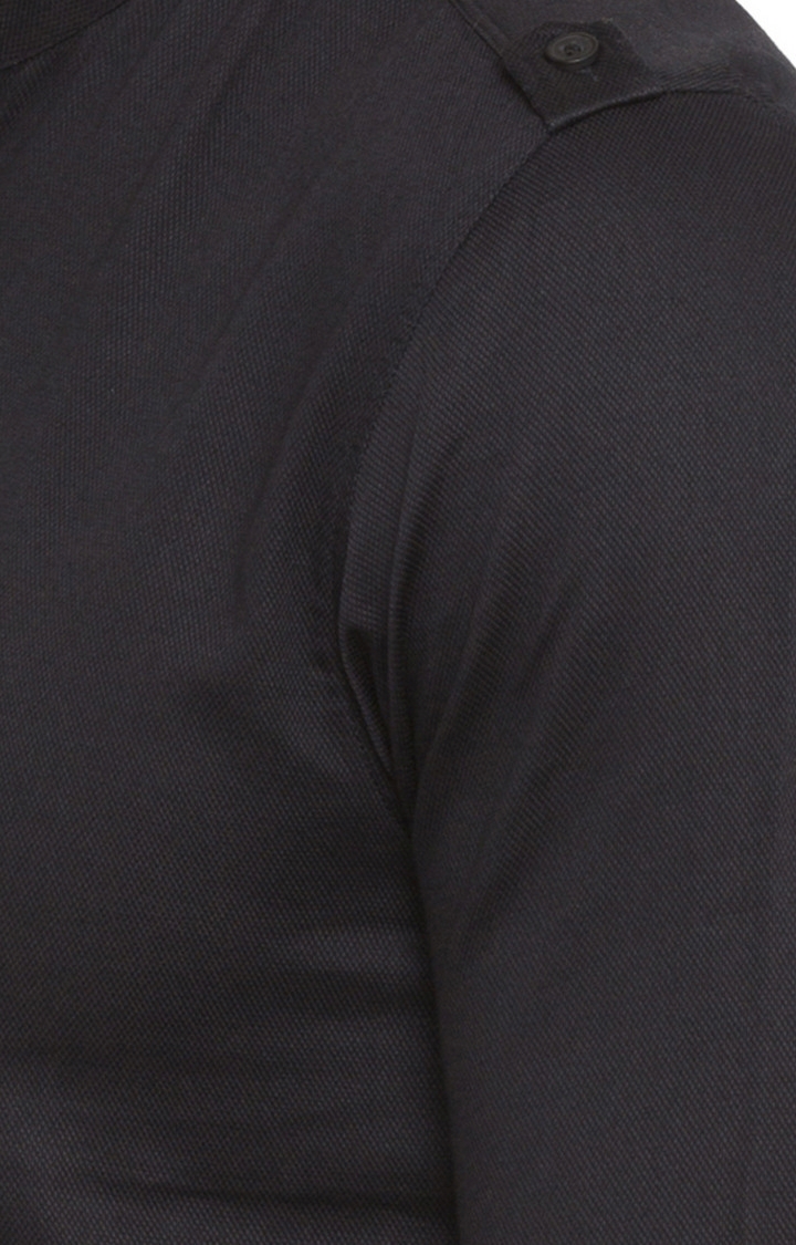 spykar | Men's Black Cotton Solid Casual Shirts 5