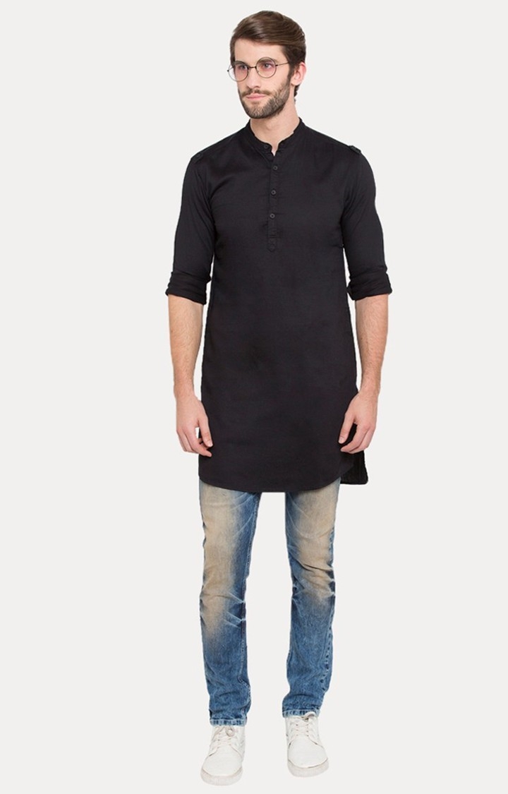 spykar | Men's Black Cotton Solid Casual Shirts 1