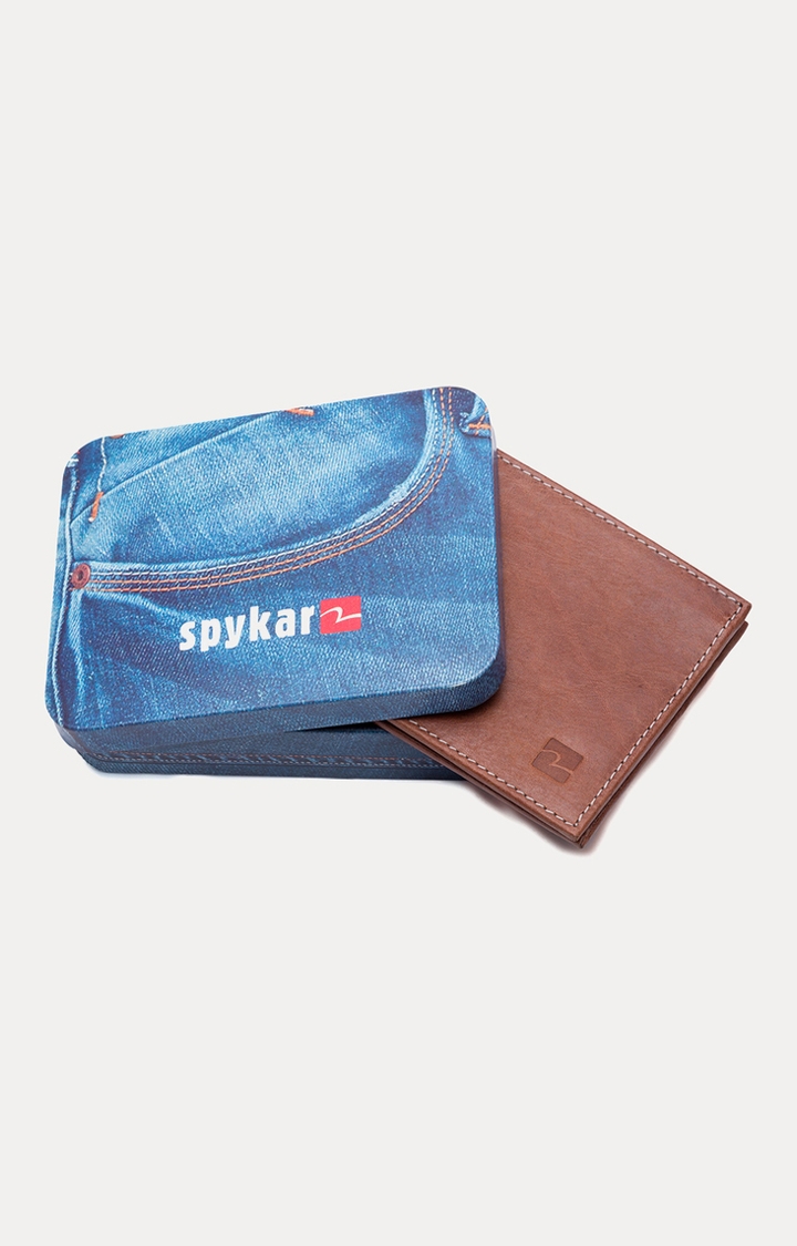spykar | Spykar Brown leather wallet 3