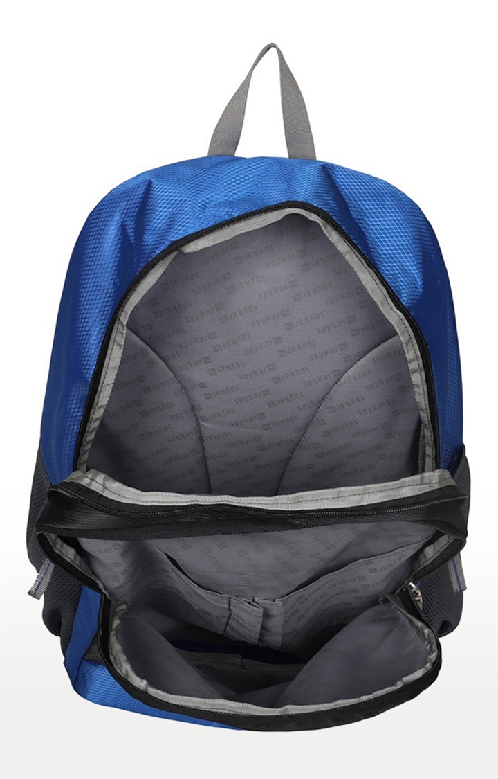 spykar | Spykar Black And Blue Printed Backpack 3