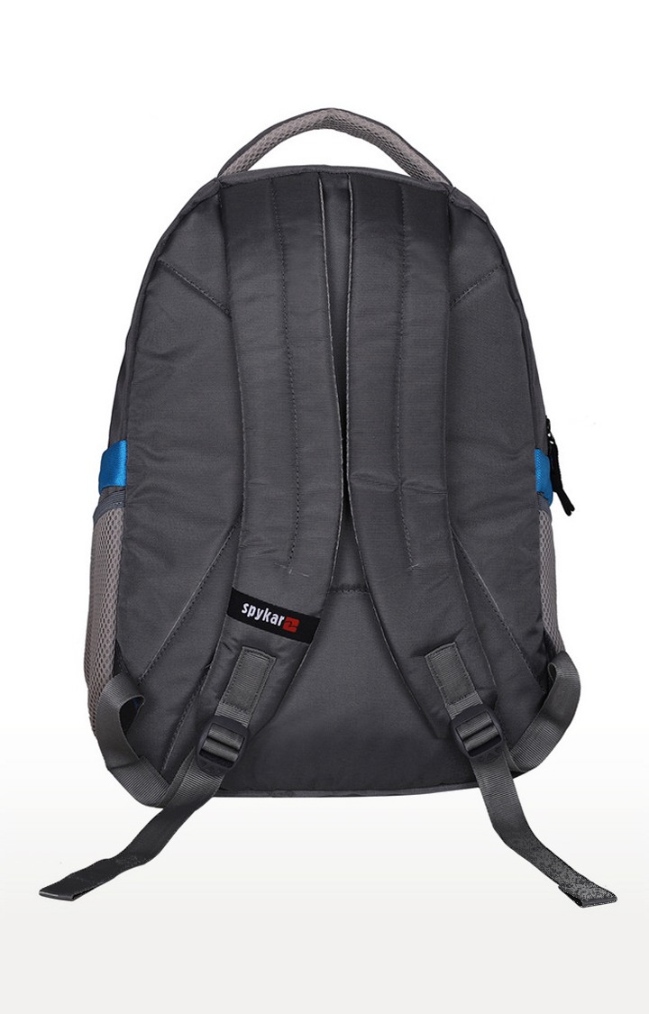 Spykar Grey And Blue Solid Laptop Bag