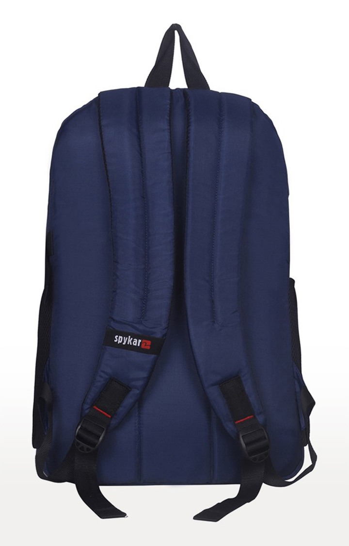 Spykar Navy And Red Solid Backpack