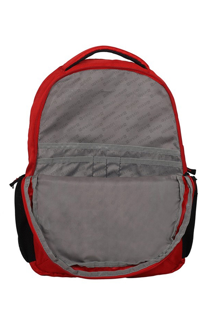 spykar | Spykar Red Polyester Solid Laptop Bag 4