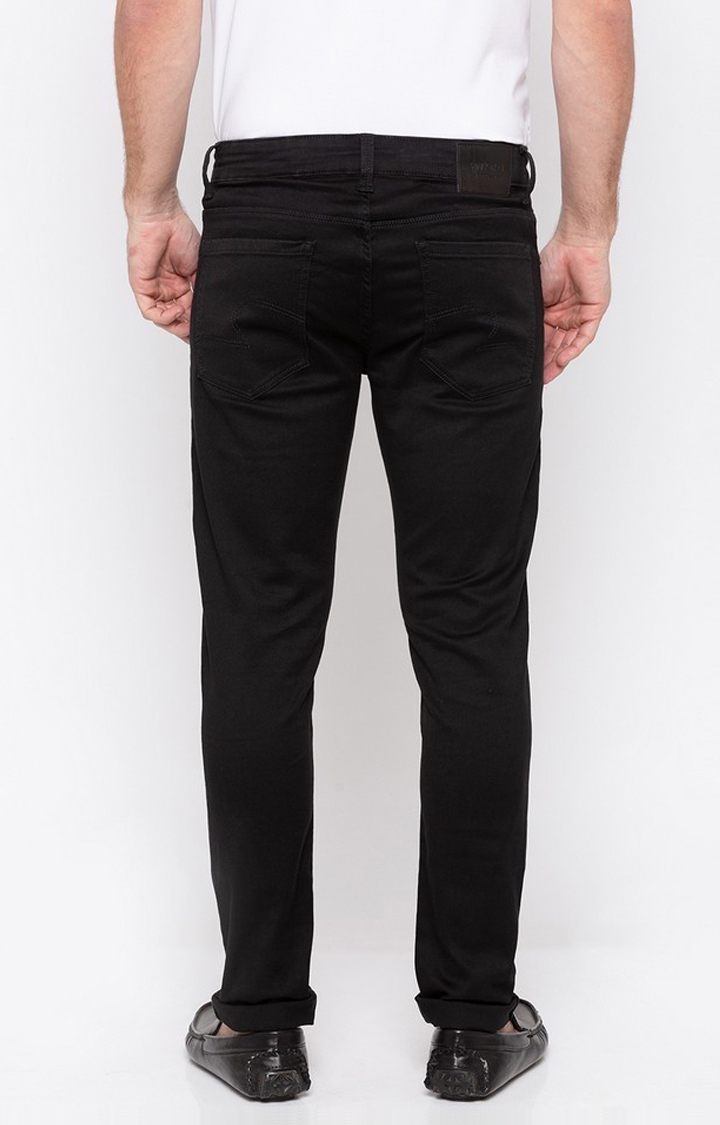 spykar | Men's Black Cotton Solid Straight Jeans 3
