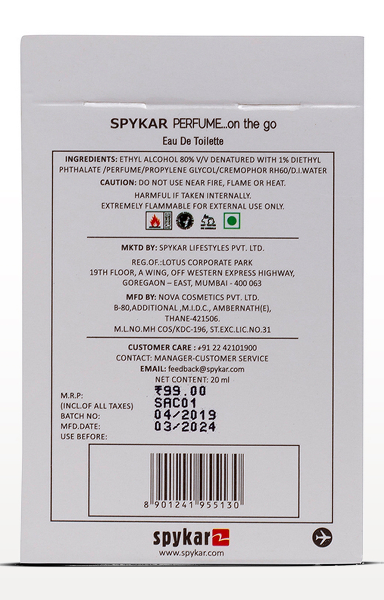 spykar | Spykar Blue Actif Pocket Perfume (20 ml) 5