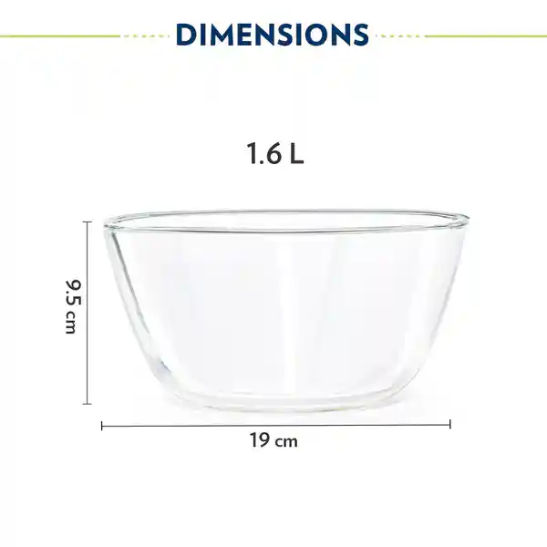BOROSIL HOUSEHOLD GLASS BOWL MIXING BOWL SQR
