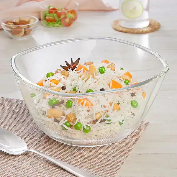 BOROSIL HOUSEHOLD GLASS BOWL MIXING BOWL SQR