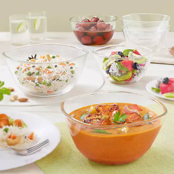 BOROSIL HOUSEHOLD GLASS BOWL MIXING BOWL SQR