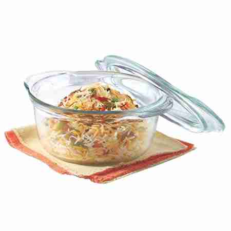 BOROSIL HOUSEHOLD GLASS CASSROLE DEEP ROUND