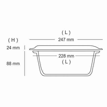 BOROSIL HOUSEHOLD GLASS CASSROLE DEEP ROUND