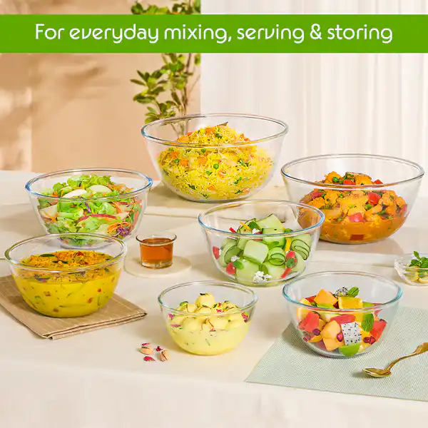 BOROSIL HOUSEHOLD GLASS BOWL MIXING BOWL