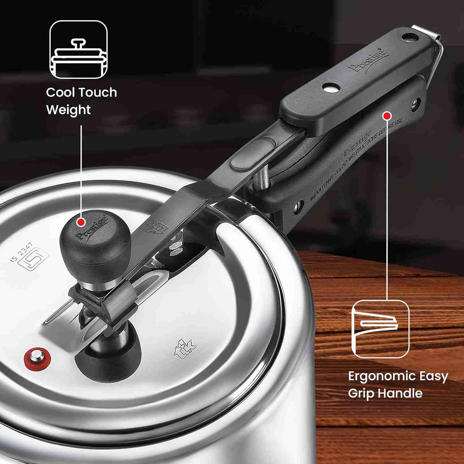 PRESTIGE HOUSEHOLD COOKER STEEL SVACHH TRIPLY INNER LID